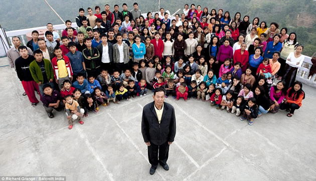زیونا چانا بزرگترین خانواده دنیا